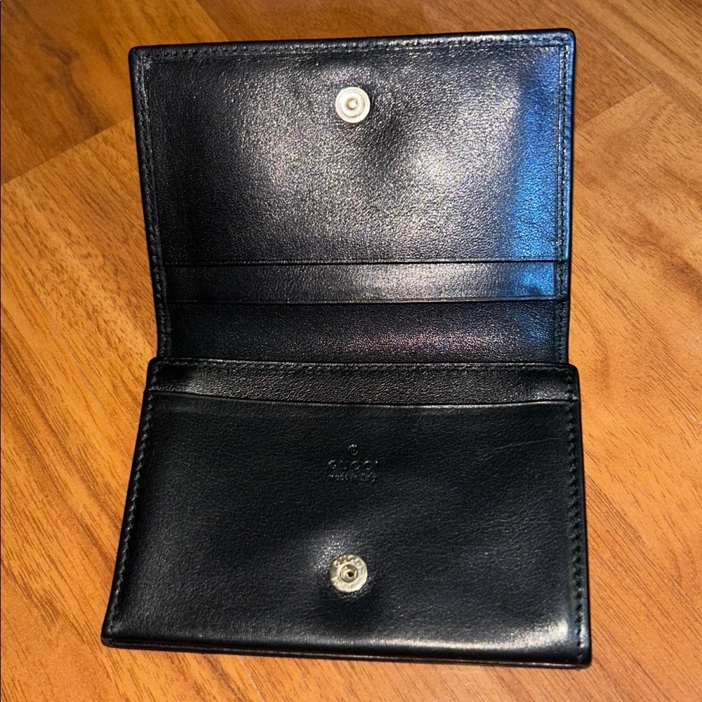 Authentic Gucci Leather Flap Card Case